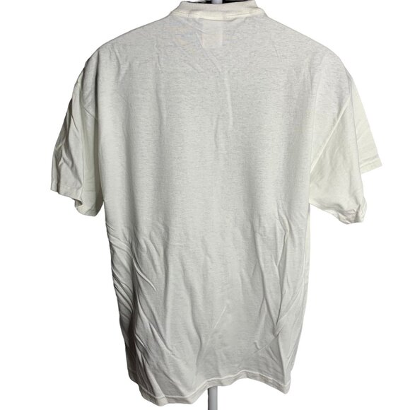 Yes We 420 Crewneck T Shirt L White Graphic Leaf Short Sleeve Cannabis - Picture 4 of 6